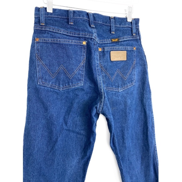 Wrangler Cowboy Cut Slim Fit‎ High Waisted Jeans, Prewashed Indigo - Size 9x32 - Picture 8 of 11